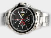 Ferrari Panerai Ferrari Granturismo FER00005 Round Stainless Steel Case Black Dial Watch