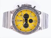 Ferrari Panerai Ferrari Granturismo FER00011 Round Silver Stainless Steel Strap Yellow Dial Watch