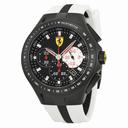 Ferrari Race Day Chronograph Black Dial White Silicone Men's Watch 830026