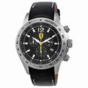 Ferrari Scuderia Black Dial Chronograph Leather Strap Men's Watch FE-07-ACC-CP-BK