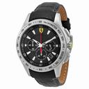 Ferrari Scuderia Chronograph Black Dial Black Leather Men's Watch 0830039