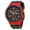 Ferrari Scuderia Chronograph Carbon Fiber Dial Black Silicone Men's Watch 830017
