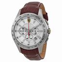 Ferrari Scuderia Chronograph Silver Dial Brown Leather Men's Watch 830044