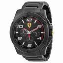Ferrari Scuderia Paddock Chronograph Black Dial Black Ion-plated Men's Watch 830033