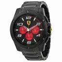 Ferrari Scuderia Paddock Chronograph Black Dial Black Ion-plated Men's Watch 830037