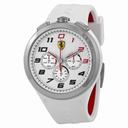 Ferrari Scuderia Ready Set Go Chronograph White Dial Black Silicone Men's Watch 830102