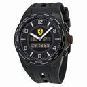 Ferrari World Time Carbon Fiber Dial Multinfuction Rubber Strap Men's Watch FE-05-IPB-FC