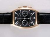 Franck Muller Cintree Curvex Chronograph 8885 CCC DT Manual Winding Rectangle Black Dial Watch
