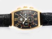 Franck Muller Cintree Curvex Chronograph 9880 CC QP B Black Dial 36x49mm Watch