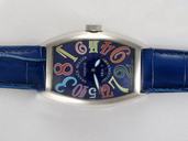 Franck Muller Cintree Curvex Crazy Hours 5850 SC CODR Blue Dial Automatic 32x45mm Watch