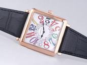 Franck Muller Cintree Curvex Crazy Hours 6000 H SC DT Rose Gold Case 42x42mm Womens Watch
