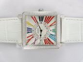 Franck Muller Colour Dreams Collection 6002-CODR-DT-D Stainless Steel Case White Dial Square Watch