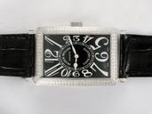 Franck Muller Long Island 1000-SC Rectangle Midsize Stainless Steel Case Watch