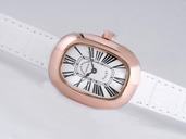 Franck Muller Long Island 1000-SC White Ostrich Leather Strap White Dial Watch