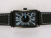 Franck Muller Long Island 1000-SC Womens PVD Case Rectangle Watch