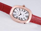 Franck Muller Long Island 10000 SC Red Crocodile Leather Strap Womens Watch