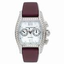 Girard Perregaux Richeville Diamond 18kt White Gold Burgundy Satin Ladies Watch 02650-D0-Q53-72M7