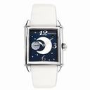 Girard Perregaux Vintage 1945 Diamond Stainless Steel White Leather Ladies Watch 25932-0-11-409
