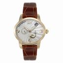 Girard Perregaux Cats Eye 18kt Yellow Gold Brown Leather Ladies Watch 80480-0-51-1151