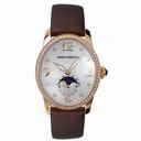 Girard Perregaux Cats Eye Diamond 18kt Yellow Gold Brown Satin Ladies Watch 80490-D51-A761-KKI