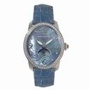 Girard Perregaux Cats Eye Diamond 18kt White Gold Blue Leather Ladies Watch 80490-D53-A261-CK4