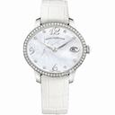 Girard Perregaux Cats Eye Mother of Pearl Dial 18kt White Gold Leather Ladies Watch 80484D53A761-BK7A