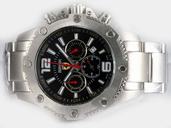 Girard Perregaux Classique Elegance 24990 Silver Stainless Steel Strap Black Dial 44mm Watch
