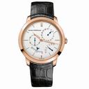 Girard Perregaux GP 1966 Silver Dial 18kt Pink Gold Black Leather Automatic Men's Watch 49538-52-131-BK6A