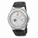 Girard Perregaux Laureato Automatic Silver Dial Black Leather Men's Watch 80185-11-131-BB6A