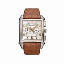 Girard Perregaux Vintage 1945 Chronograph White Dial 18kt White Gold Brown Leather Men's Watch 25820-53-151-BACA
