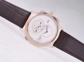 Glashutte Pano Edition Panomaticchrono 90-04-01-01-04 Midsize Brown Cow Leather Strap Round Watch