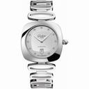 Glashutte Povonina Silver Dial Diamond Stainless Steel Ladies Watch 1-03-01-10-12-14