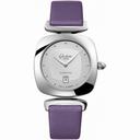 Glashutte Povonina Silver Dial Purple Satin Ladies Watch 1-03-01-15-02-04
