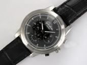 Glashutte Senator Chronograph 39-31-45-42-04 Black Dial Manual Winding 40mm Watch