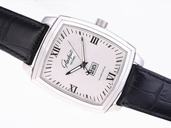 Glashutte Senator Karree Panorama Date 22-02-53-52-05 Black Cow Leather Strap 38x52mm Watch