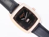Glashutte Senator Karree Panorama Date 39-42-54-52-05 Automatic Rectangle Black Dial Watch