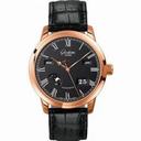 Glashutte Senator Perpetual Calendar Black Dial 18K Rose Gold Automatic Men's Watch 100-02-25-05-05