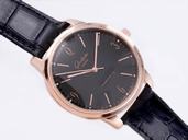 Glashutte Senator Sixties 39-52-04-02-04 Black Dial Rose Gold Case 46mm Watch