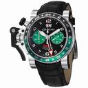 Graham Chronofighter Black and Green Dial Chronograph Black Leather Men's Watch 2OVGSB12A