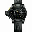 Graham Chronofighter Black Dial Black Rubber Automatic Men's Watch 2TRABB11A
