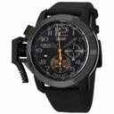 Graham Chronofighter Oversize Automatic Chronograph Black Dial Black Techno Fabric Men's Watch 2CCAUB01A