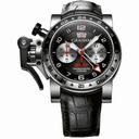 Graham Chronofighter Oversize GMT Black Dial Black Leather Men's Watch 2OVGS.B39A