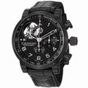 Graham Silverstone Tourbilliograph Automatic Black Dial Black Leather Men's Watch 2TSABB02A