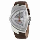 Hamilton American Classics Ventura Automatic Silver Dial Brown Leather Unisex Watch H24515551