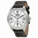Hamilton Khaki Field Mechanical Silver Dial Black Leather Men's Watch H70505753
