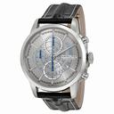 Hamilton Railroad Chronograph Automatic Silver Grey Dial Black Leather Men's Watch H40656781