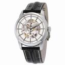 Hamilton Railroad Silver Skeleton Dial Black Leather Men's Watch H40655751