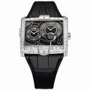 Harry Winston Avenue C Black Dial 18kt White Gold Diamond Black Alligator Men's Watch AVSATZ45WW003