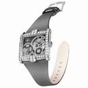 Harry Winston Avnue C Squared A2 Dark Mother of Pearl Dial 18kt White Gold Diamond Grey Satin Ladies Watch AVSQTZ38WW010