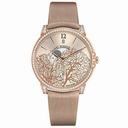 Harry Winston Midnight Champagne Sunray Dial 18kt Rose Gold Diamond Satin Men's Watch MIDQMP39RR001